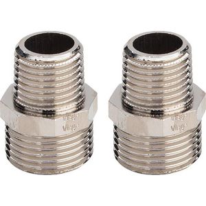 Adapterset 1/2 messing/mat-vernikkelt