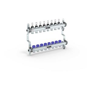 Verdeler HKV-D 8-groeps Easyflow RVS MFI min/max incl. debietmeters