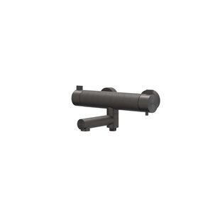 Badthermostaatkraan TRIBE hoh 150mm rvs geborsteld carbon black incl. s-koppelingen