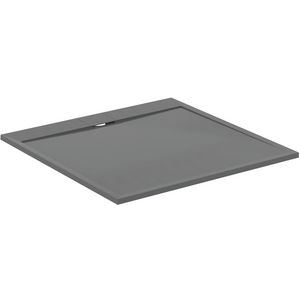 Douchebak I.LIFE ultra flat solid composiet 120x120cm vierkant betongrijs