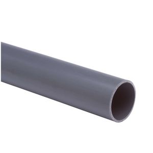 Lengte a 4mtr. PVC buis 90x1,8mm dunwandig grijs (zonder komo)