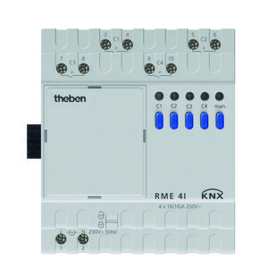 Schakelactor 16A C-last uitbreidingsmodule RME 4I KNX