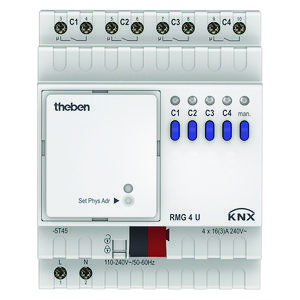 Schakelactor 4-voudig basismodule KNX