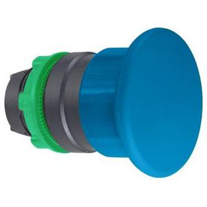 Vuistslagkop 40mm drukknop Terugvering 22mm Blauw