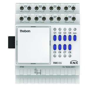 8-voudige schakelactor 16A uitbreidingsmodule RME 8X KNX