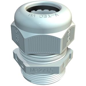 Wartel vol metrisch M12 polyam li.grijs RAL 7035 VVE=50