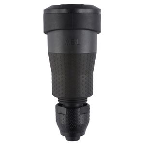 Koppelcontactstop geaard klapdeksel schuko 2K zwart VVE=10