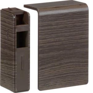 Eindstuk L/R voor goot 55mm hoog SL sucupira