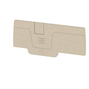 Afsluit- eindplaat d.beige h:71.9mm b:2.1mm V-0 VVE=20