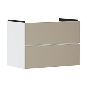 Onderkast mat wit / front patterned bronze 780x475mm 2x la tbv wastafel Xevolos E 54178390