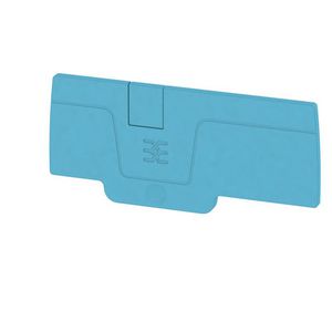 Afsluit- eindplaat blauw h:71.9mm b:2.1mm V-0 Wemi VVE=20