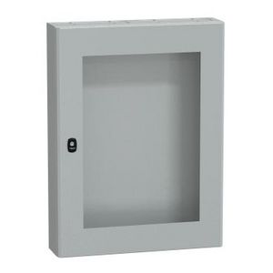 Modulaire kast + ruitdeur 800x600x150mm IP66/IK10 RAL70 S3DM
