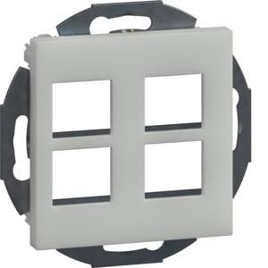 Draagplaat 4V multimedia/data keystone 19,9x14,8mm vwit