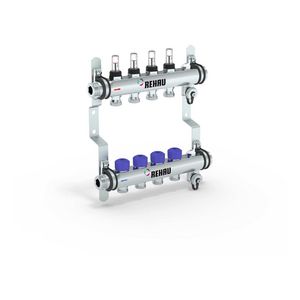 Verdeler HKV-D 4-groeps Easyflow RVS MFI min/max incl. debietmeters