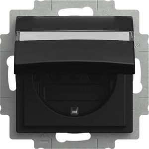 tekstwandcontactdoos ra kv kd cpl inbouw SI-B-matzwart (20 EUKNB-915)