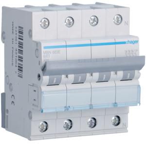 Installatieautomaat 3-polig + Nul 63A B-karakteristiek 6kA