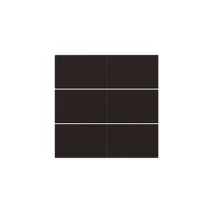 Afwerkingsset 6-voudige pot.vrij knop 24V dark brown