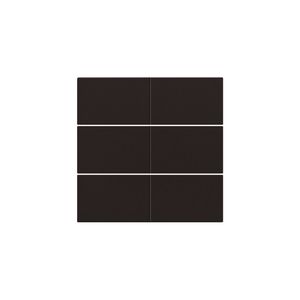 Afwerkingsset 6-voudige pot.vrij knop 24V dark brown