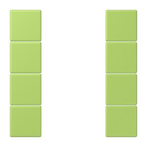 Tastafdekking F50 4-voudig compleet LC32052 KNX