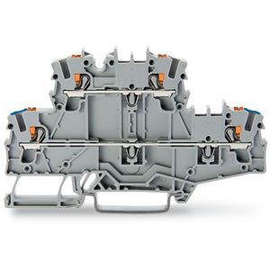 2-etageklem Met Druk Rijg-/rijgklem grijs 2202-2702 VVE=50