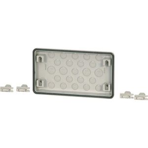 Flens doordrukgaten 18x M16 4x M20 HxBxD=116x250x23mm