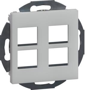 Draagplaat 4V multimedia/data keystone 19,9x14,8mm lgr.