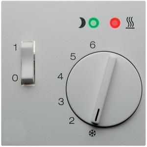 Centraalstuk regelknop wip en 2 LEDs polarwit glanzend S.1/