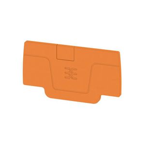 Afsluit- eindplaat oranje h:52.75mm b:2.1mm V-0 W VVE=50