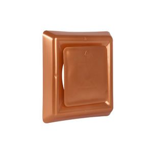 Vierkant afzuigventiel+klemmen Ø100mm roodkoper