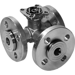 Kogelkraan 3-weg flens PN6 DN15 Kvs0,63