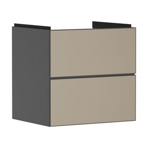 Onderkast Slate Matt Grey / front patterned bronze 580x475mm 2x la tbv wastafel Xevolos E 54177390