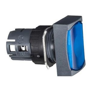 Kop voor verlichte rechthoekige drukknop Ø16mm Blauw