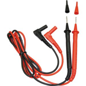 Set meetsnoeren met 2mm pennen, (rood/zwart) haaks Silicone