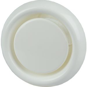 Afzuigventiel KLV kunststof 125mm  RAL9003 helder wit 