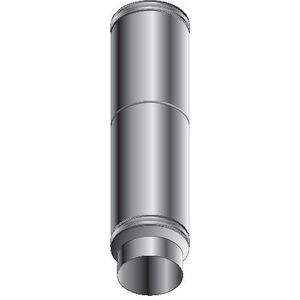 Rookgaspijp verstelbaar dubbelwandig RVS DP25 150mm Roccheggiani