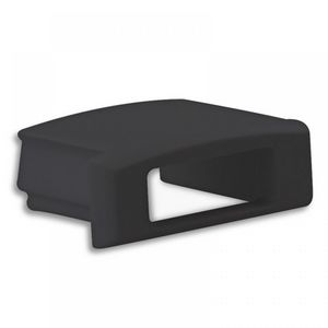 Eindkap E76B voor profiel SL8/NL8 met kabelgoot zwart