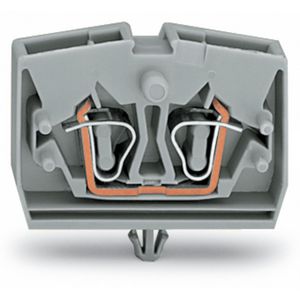 2-draads klem z. drukknop +klikvoetje grijs 264-311 VVE=100