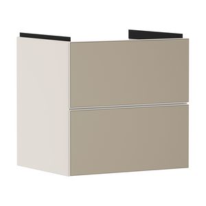 Onderkast Sand Matt beige / front patterned bronze 580x475mm 2x la tbv wastafel Xevolos E 54176390