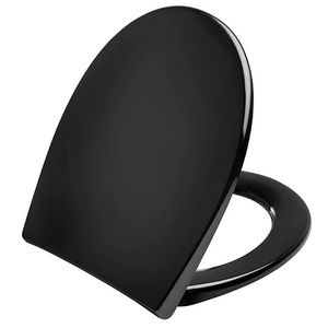 Closetzitting SCANDINAVIA PLUS zwart softclose en liftoff boutlengte 60mm D05