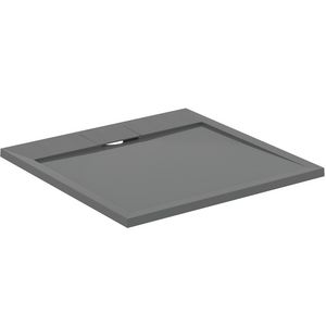 Douchebak I.LIFE ultra flat solid composiet 80x80cm vierkant betongrijs