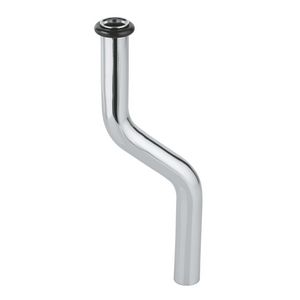Urinoirspoelpijp chroom 200mm diameter 18mm sprong 50mm