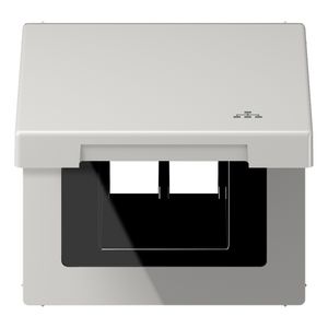 Klapdeksel LS990 li.grijs met symb.LAN