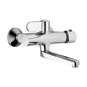 HANSATEMPRA thermostaat 120° draaibare uitloop lange hendel, HOH 150mm, incl. afsluitbare S-koppelingen 1/2"x3/4"