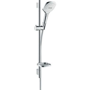 Glijstangset Raindance Select E120 3 straalsoorten wit/chroom