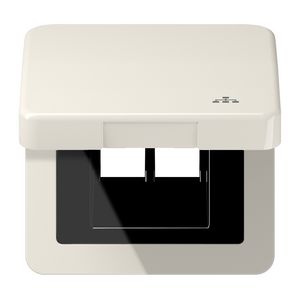 Klapdeksel CD500 wit met symb.LAN