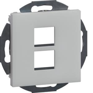 Draagplaat 2V multimedia/data keystone 19,9x14,8mm lgr.