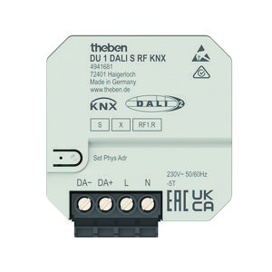 Draadloze DALI-actor 1-voudig KNX RF Data Secure DALI-2 KNX