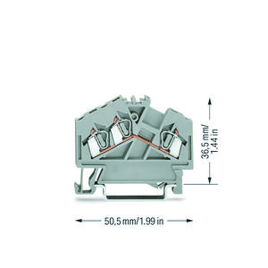 3-draads rijgklem 2,5mm² Markering mid. grijs 280-641VVE=100