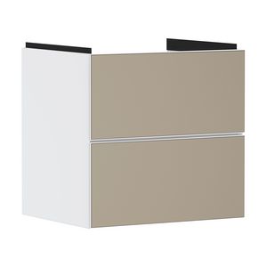 Onderkast mat wit / front patterned bronze 580x475mm 2x la tbv wastafel Xevolos E 54175390