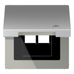 Klapdeksel LS-alum.met symbool Lader